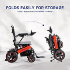 Electric Wheelchair for Adults - 30KM Long Range Lightweight Foldable - Dual 250W Motors & Dual 12Ah Batteries - All-Terrain, Comfortable Seat, Easy to Transport FSA HSA Eligible