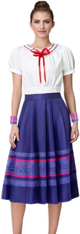 Dolores Luisa Costume Dress for Women Madrigal Family Halloween Cosplay Party Dress Up Suit Adutls
