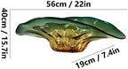 Fruit Bowls Glass Fruit Bowl Modern Art Large-capacity Fruit Plate Home Living Room Dining Table Transparent Fruit Dish Green Fan-shaped Candy Plate Decorative Fruit Basket