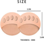 Honeycomb Fabric Forefoot Pads Breathable Soft Ball of Foot Cushion Pads, Invisible Women's Half Liner Socks Mat for Flats High Heels (5Pairs(Beige))