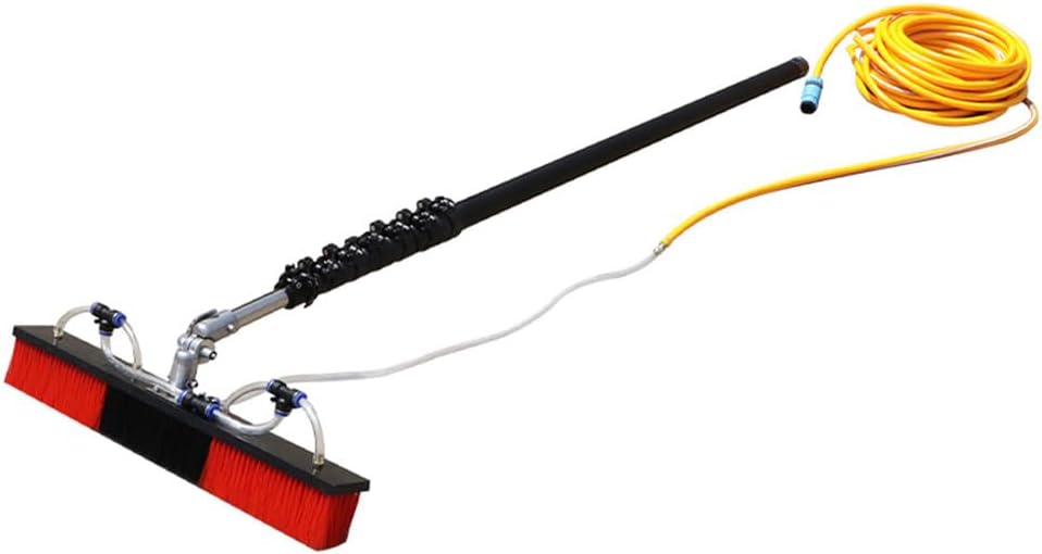 Solar Panel Cleaning Kit Water Fed, Water Fed Pole Brush for Solar Panels Cleaning The Roof, Solar Cleaning Tools for Glass Cleaning, Photovoltaic Cleaner, Solar Panel Cleaning.
