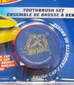 Brush Buddies Hot Wheels Kids Toothbrushes Kit Manual Toothbrushes for Kids Toddler Toothbrush 2 + Years Travel Toothbrush Kit with Cover and Cup 3PC Soft Bristles Small Head Easy Grip Handles