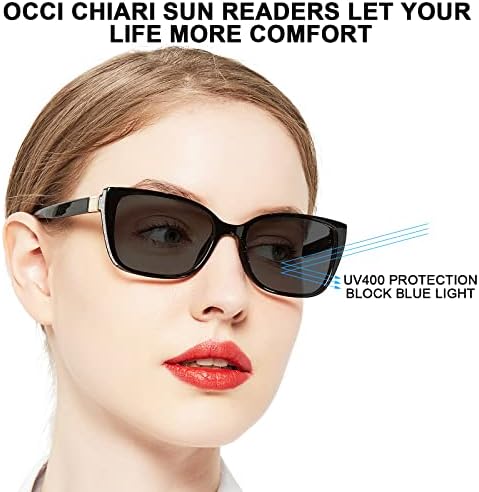 OCCI CHIARI Oversized Reader Sunglasses Women Reading Sunglasses(1.0 1.25 1.5 1.75 2.0 2.25 2.5 2.75 3.0 3.5)