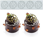 Hollow Leaf Silicone Molds Lover Heart Chocolate Molds Geometry 3D Silicone Mould Chocolate Candy Leaf Mold Sugar Craft Cake Decoration Cupcake Top (A_Flower_11.12 * 2.4 * 0.12inch)