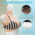 Silicone Breast Forms for Crossdressers Breastplate for Drag Queen Fake Breasts for Transgender Cosplay