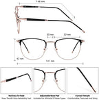 GUDVUE Blue Light Glasses, Computer/Gaming/TV/Phones Glasses for Women/men, Anti Glare/UV400/Eye Strain, Rose Gold