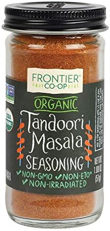 Frontier Co-op Organic Tandoori Masala Seasoning, Paprika, Cumin, Coriander, Garlic, Ginger, Cardamom Spice Blend | 1.8 Ounce (Pack of 1)