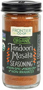 Frontier Co-op Organic Tandoori Masala Seasoning, Paprika, Cumin, Coriander, Garlic, Ginger, Cardamom Spice Blend | 1.8 Ounce (Pack of 1)
