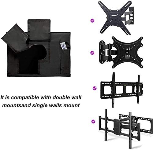 Outdoor TV Cover 55" - 58" - with Bottom Cover - 600D Waterproof TV Covers and Weatherproof Dust-Proof Material,Protect Your LED, LCD, Plasma TV Screens