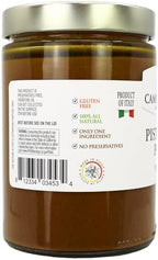 Pure Pistachio Paste, 100% Pistachio, 18.34 oz (520g), Unsweeted Pistachio Butter Spread, No Artificial Colors, Non Sugar Added, Product of Italy, Natural Green Color, Campo D'Oro