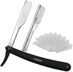 Professional Barber Straight Edge Razor with 10 Blades Men's Manual Shaver Salon Quality Razor