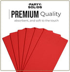 Party Solids Red Dinner Napkins Disposable 8" x 4" Folded - 40 Pcs 2 Ply Red Napkins Disposable Paper Guest Towels for Bathrooms, Dinners, Everyday Parties & Party Supplies
