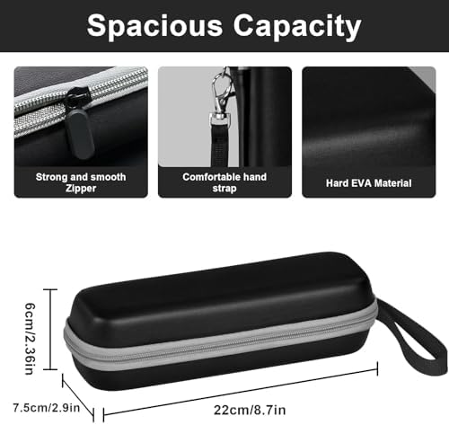 Toothbrush Travel Case for Oral-B/Oral-B Pro 1000 1500 5000 7000 7500 6000 9600/ Phlips Sonicare 4100 5100 1100 6100 5300 Electric Toothbrush, Portable Hard Protective Storage Bag (Black)
