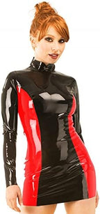 Cosplay Costumes Shiny PVC Women Bodycon Dress Dress Sexy Clubwear Plus Size 7XL,Red,XXL