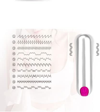 Women Pleasure Portable Soft Toys Powerful Bullet Massage Rod 10 Modes Mini Stick Quiet Waterproof for Women Pleasure, Electric Handheld Personal Bullet Tool for Neck Back Relax SXWERF4 (Silver1)