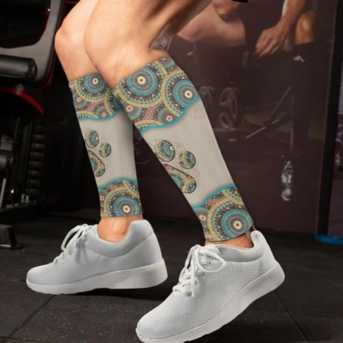 Leg Compression Sleeve for Men Women 2 Pcs Leg Compression Socks Calf Support Sleeves Sports Accessories