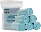 Thick Trash Bags Garbage Bags 150 Count (5 Rolls) 45 50cm 10L for Kitchen Office Bedroom Bathroom (Turkey Blue)