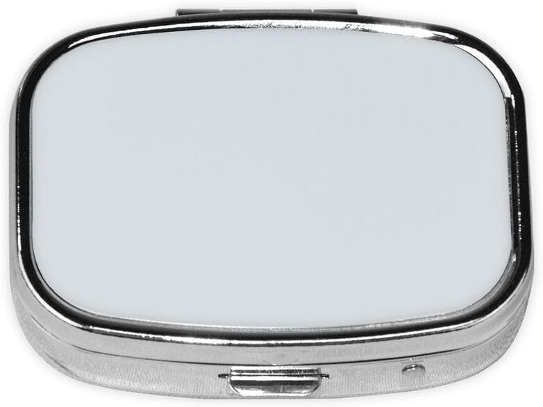 Custom Square Pill Case with Mirror, Personalized Pill Box Add Your Own Logo Text Picture Customized Tablet Vitamin Holder Organizer for Purse Pocket Travel Gifts