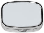 Custom Square Pill Case with Mirror, Personalized Pill Box Add Your Own Logo Text Picture Customized Tablet Vitamin Holder Organizer for Purse Pocket Travel Gifts