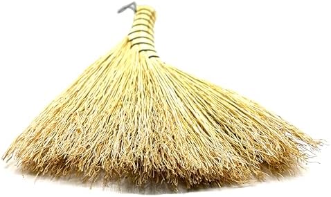 Corn Mini Whisk Broom Dust Brush Home Office Cleaning Tool 100% Handmade for Floor Cleaning Sweeping Outdoor Car Porch Debris Dust Dirt Driveways Sidewalks Halloween (Black Knot)