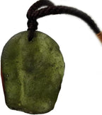 Moldavite Czech Meteorite Glass Raw Rough Stone Necklace,Aerolites Crystal Stone Pendant(Green, Irregular Raw Stone)