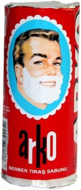 Arko Men Face Shaving Soap Stick, Sensitive skin shave cream, White, ( Pack Of 12 )