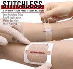 EVERLIT Wound Closure Kit | Surgical Zip-Stitch Devices for Cut & Laceration | Sterile, Suture-Free, Stitch-Less Adhesive Butterfly Bandages for Emergency First Aid Wound Care (6 Zip Complete Kit)