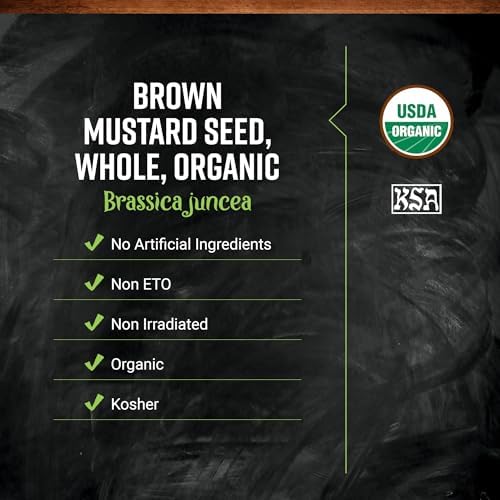 Frontier Bulk Whole Certified Organic Mustard Seed, Brown, 1 lb