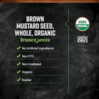 Frontier Bulk Whole Certified Organic Mustard Seed, Brown, 1 lb