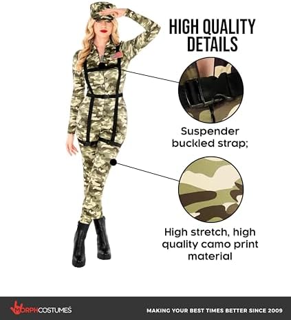 Morph Army Costume Women, Camo Womens Costume, Swat Halloween Costumes For Women, Womens Halloween Costumes