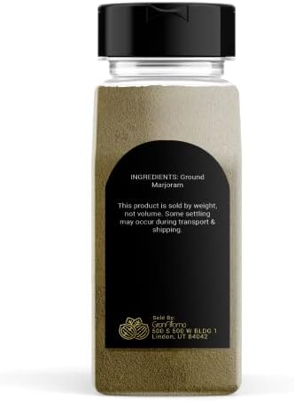 GranAroma 4.8 oz Ground Marjoram, French & Italian Cuisine, Savory Seasoning