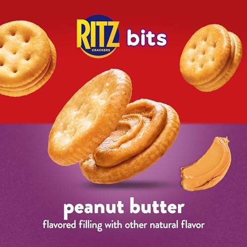 RITZ Bits Peanut Butter Sandwich Crackers, Snacks for Kids and Adults, Lunch Snacks, 8.8 oz