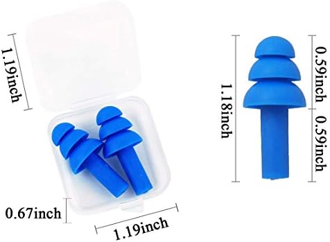 Silicone Ear Plugs for Sleeping,16 Pairs Soft Waterproof Noise Canceling Reduction Earplugs Waterproof Reusable Sound Blocking Earplugs for Concert,Swimming,Study,Loud Noise,Snoring (Light)