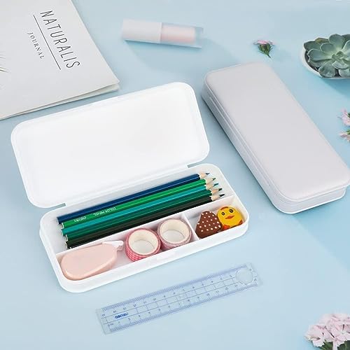 NOLLAM Pen Bag Pen Case 2 Pencil Cases Waterproof Pen Case Plastic Scrub Cosmetic Bag Pen Case Large Capacity Pen Case Beautiful Pen Case Office Stationery Storage Box Pencil case