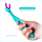 T.Smile Kids Evolutionary Clean Dental Flosser Kit, Child-Sized Handle & Refills, Fluoride Free, for Ages 3+, (Red Handle + 120 Refills)