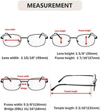 Eyekepper 3-pack Reading Glasses Men Women Metal Full Frame Readers +3.5