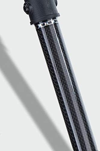 Ergobaum 7G Black Mamba Forearm Crutches for Adults (1 Pair-2 Units) — Ergonomic, Foldable with Shock Absorption, LED Light & Knee Rest | Adjustable 5'–6'6", Supports 360 lbs | Real Carbon Fiber