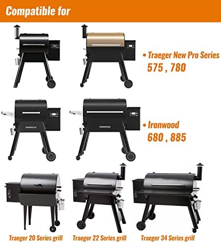 NUPICK 25 Pack BAC407 Grease Bucket Liner Compatible for Traeger Pro Series 575/780, 22/34 Series, Ironwood 650/885 Grills, Grill Accessories for Traeger, 4.9" x 4.5"