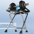 17.5" Folding Shower Chair Seat, Small Shower Chair for Inside Shower, Portable Travel Shower Stool (Black)