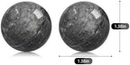 Traditional Chinese Baoding Balls, Marble Health Exercise Stress Relief Balls, Dark Grey, 2-Piece Set (Dark Grey, Small-1.38")