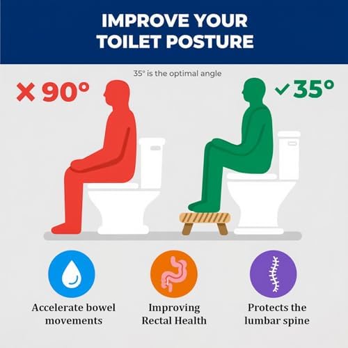 6.7 inch Folding Toilet Stool,White Foldable Bathroom Potty Step Stool for All Ages - Sitting Posture Foot Stool.