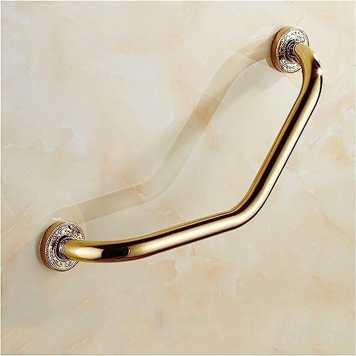 Grab Bars Handrails,Hidden Installation Toilet Handrails Barrier-Free Handle The Elderly and Disabled-Rose Gold,Gold