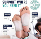 Dr. Frederick’s Original Arch Support Sleeves Plus - 2 ct - Doctor-Developed Plantar Fasciitis & Flat Feet Relief - Foot Braces for Fallen Arches, Heel Pain & Achy Feet - Soft Gel Cushion - S/M