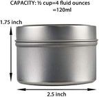 EricX Light Candle Tin 24 Piece, 4 oz, for Candle Making