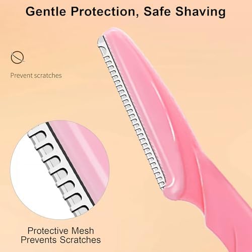 6 Pcs Eyebrow Razor for Women and Men, Facial Hair Remover, Dermaplaning Tool for Face, Precision Eyebrow Shaper, Multipurpose Exfoliating Trimmer with Safety Cover