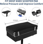 Knee Scooter Pad Cover with 2'' Removable Highly Resilient Comfort Memory Foam Cushion - Knee Walker Accessory for Roller - Universal Fit Most Models