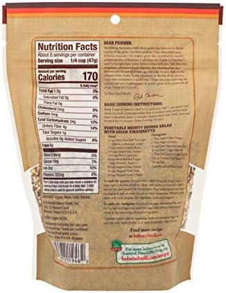 Bob's Red Mill Organic Tri-Color Quinoa, 13oz (Pack of 1) - Non GMO, Whole Grain, Vegan, Kosher