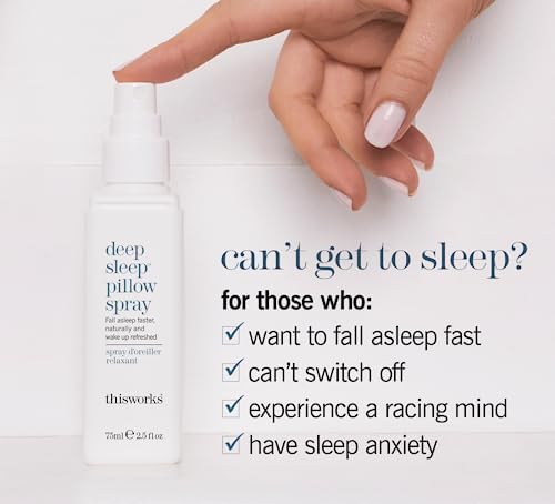 This Works Deep Sleep Pillow Spray with Lavender, Vetivert & Chamomile – Natural Aromatherapy Sleep Mist for Bedtime Relaxation, 75ml / 2.5 fl oz