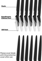 MoHern Dermaplaning Tool for Face, 30 Pcs Dermaplane Razor for Face, Multipurpose Face Razors for Women and Men, Black