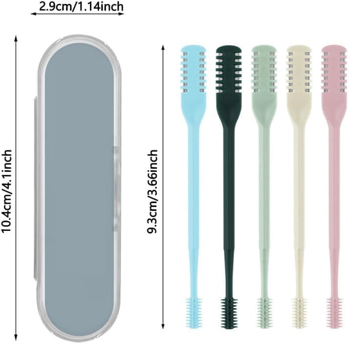 2024 New Double Sided Nose Hair Knife, 2-in-1 Nasal Cutter, Nostril Remover Tool, Portable Manual 360 Rotating Trimmer With Ear Picker for Women Men (5Pcs)